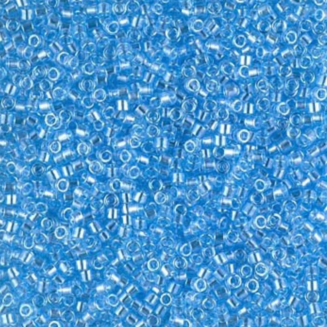 #11 Delica Seed Beads, Transparent Luster Sky Blue, DB1890-TB, Approx 1440 Beads, 1 two inch tube, 7.2 grams