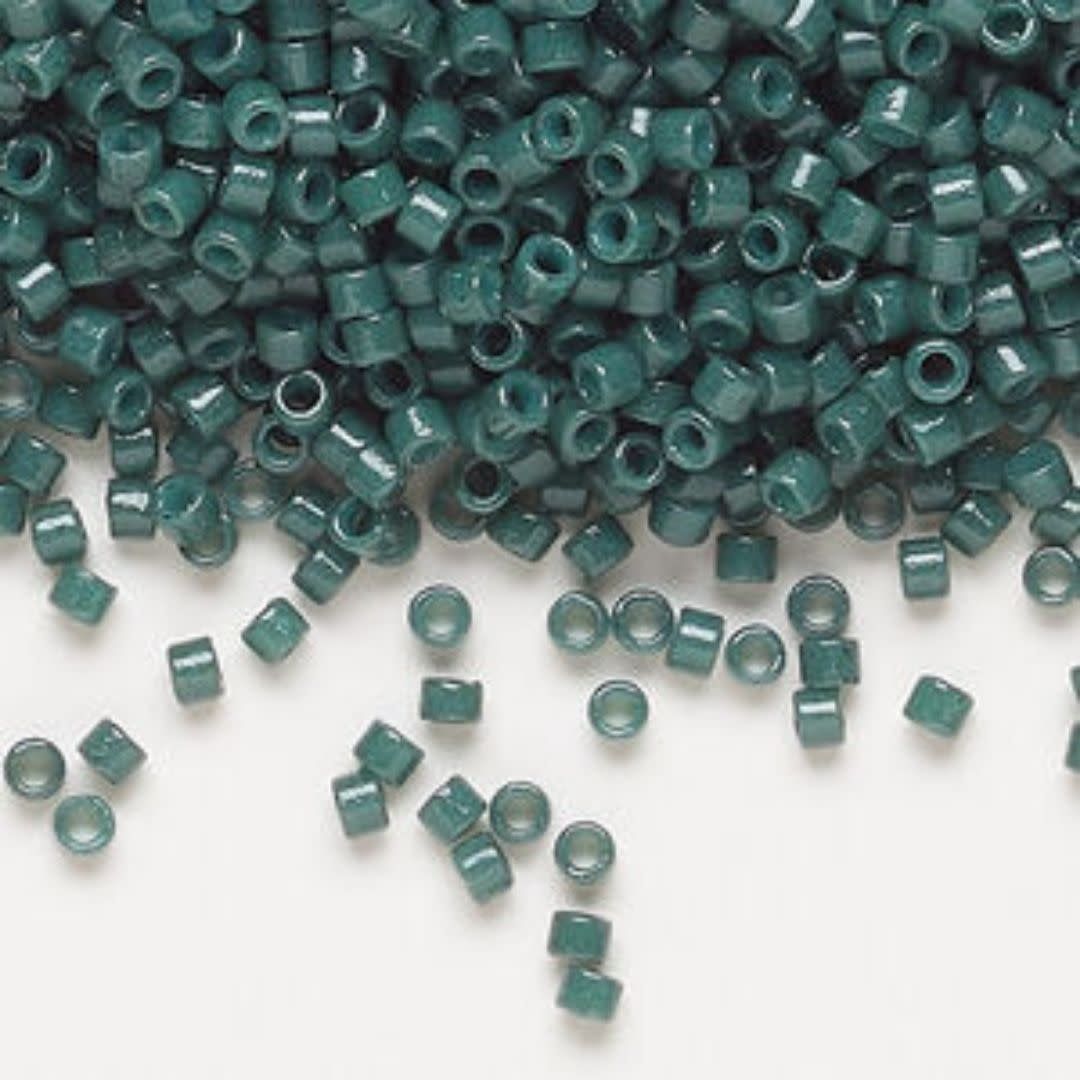 #11 Delica Seed Beads, Duracoat Opaque Spruce Green, DB2358-TB, Approx 1440 Beads, 1 two inch tube, 7.2 grams