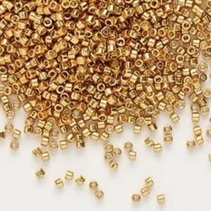 #11 Delica Seed Beads, Duracoat Galvanized Yellow Gold, DB1833-TB, Approx 1440 Beads, 1 two inch tube, 7.2 grams