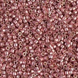 #11 Delica Seed Beads, Duracoat Galvanized Dark Coral, DB1839-TB, Approx 1440 Beads, 1 two inch tube, 7.2 grams