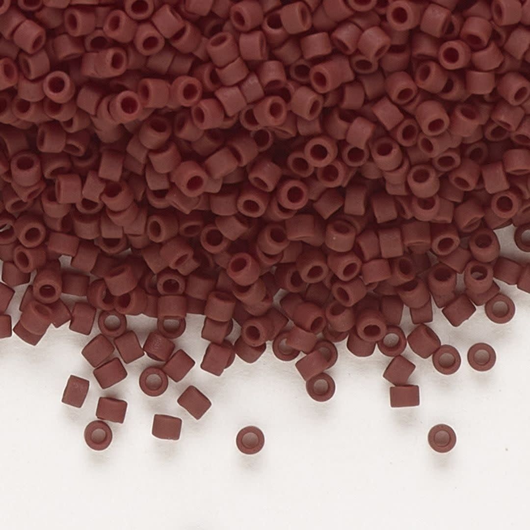 #11 Delica Seed Beads, Matte Opaque Espresso Brown, DB1910-TB, Approx 1440 Beads, 1 two inch tube, 7.2 grams