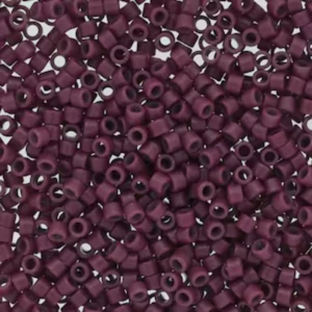 #11 Delica Seed Beads, Duracoat Opaque Grape Purple, DB2355-TB, Approx 1440 Beads, 1 two inch tube, 7.2 grams