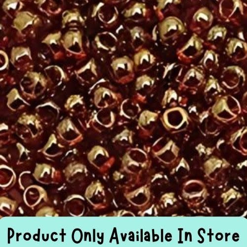 #6 Toho Seed Beads, Gold Lustered Root Beer, 4x4mm, 19 Grams/0.67oz, in store only
