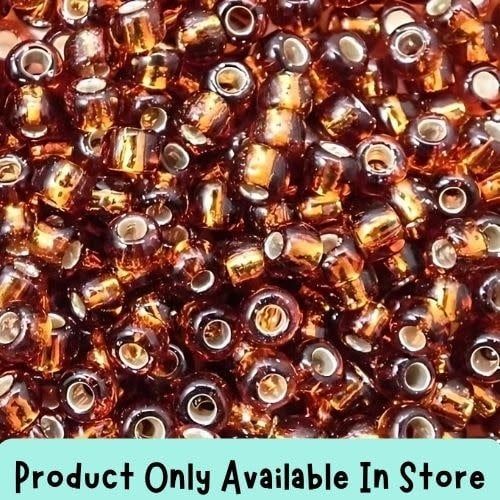 #11 Toho Seed Beads, Silver Lined Smoky Topaz, 2x2mm, 19 Grams/0.67oz, in store only