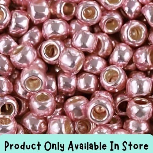 #6 Toho Seed Beads, Galvanized Pink Lilac, Permanent Finish, 4x4mm, 19 Grams/0.67oz, in store only
