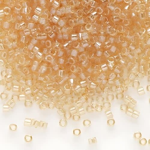 #11 Delica Seed Beads, Light Topaz Luster, DB101-TB, Approx 1440 Beads, 1 two inch tube, 7.2 grams