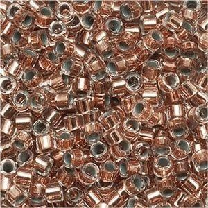 #11 Delica Seed Beads, Copper Lined Crystal, DB037-TB, Approx 1440 Beads, 1 two inch tube, 7.2 grams