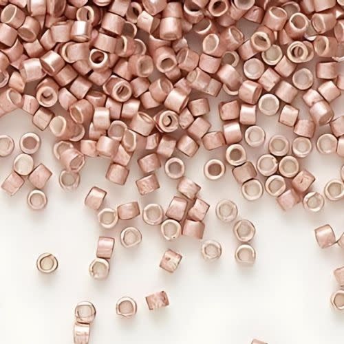 #11 Delica Seed Beads, Semi Matte Galvanized Pink Blush, DB1156-TB, Approx 1440 Beads, 1 two inch tube, 7.2 grams