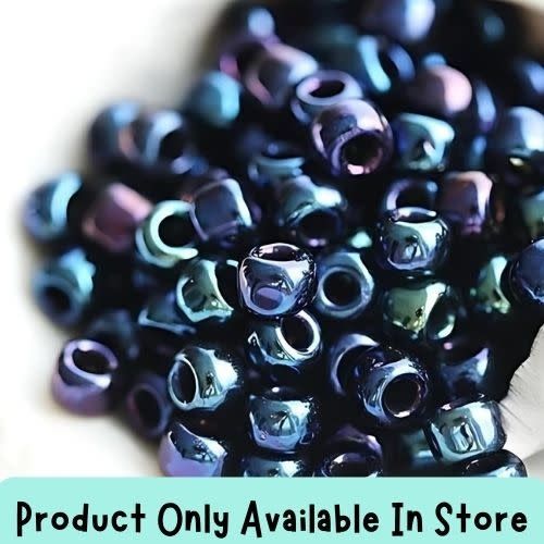 #6 Toho Seed Beads, Metallic Nebula, 4x4mm, 19 Grams/0.67oz, in store only