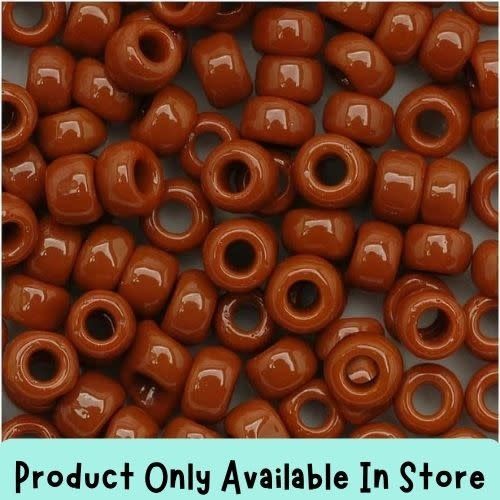 #6 Toho Seed Beads, Opaque Terra Cotta, 4x4mm, 19 Grams/0.67oz, in store only