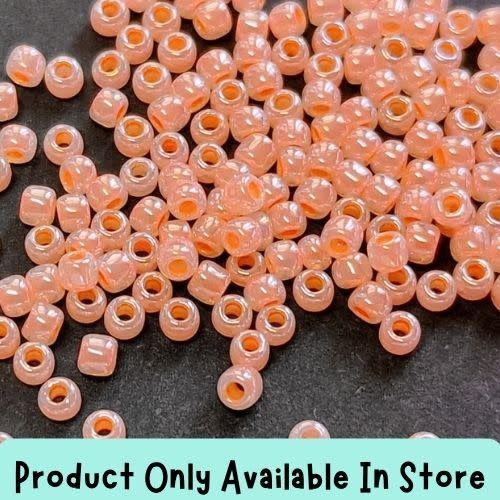 #11 Toho Seed Beads, Ceylon Peach Blush, 2x2mm, 19 Grams/0.67oz, in store only