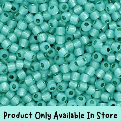 #11 Toho Seed Beads, Silver Lined Milky Teal, Permanent Finish, 2x2mm, 19 Grams/0.67oz, in store only