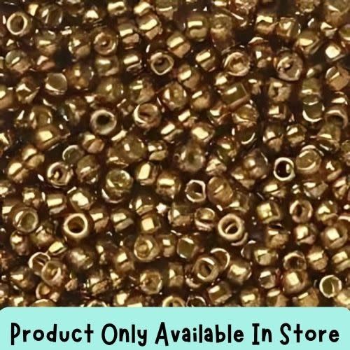 #11 Toho Seed Beads, Galvanized Medal Bronze Permanent Finish, 2x2mm, 19 Grams/0.67oz, in store only
