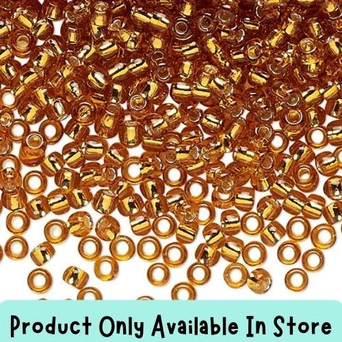 #11 Toho Seed Beads, Silver Lined Topaz, 2x2mm, 19 Grams/0.67oz, in store only