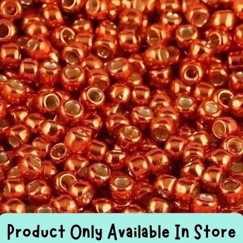 #11 Toho Seed Beads, Galvanized Saffron, Permanent Finish, 2x2mm, 19 Grams/0.67oz, in store only