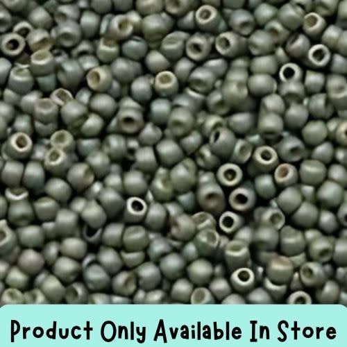 #11 Toho Seed Beads, Frosted Galvanized Blue Slate, Permanent Finish, 2x2mm, 19 Grams/0.67oz, in store only