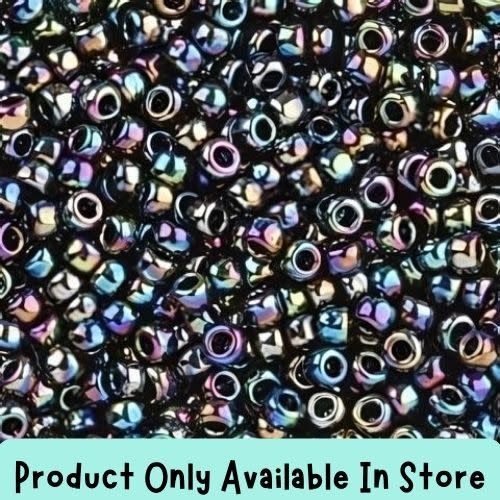 #11 Toho Seed Beads, Metallic Rainbow Iris, 2x2mm, 19 Grams/0.67oz, in store only
