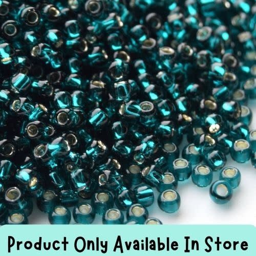 #11 Toho Seed Beads, Silver Lined Teal, 2x2mm, 19 Grams/0.67oz, in store only