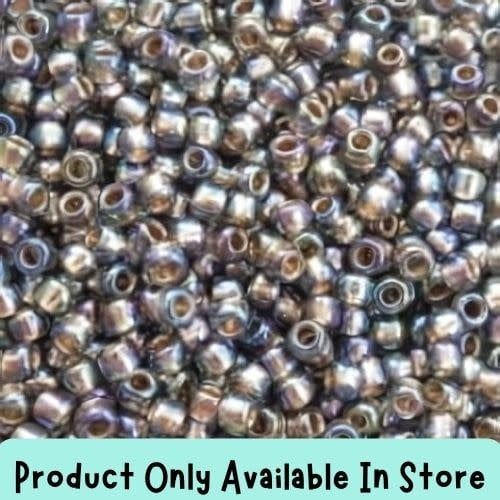 #11 Toho Seed Beads, Gold Lined Black Diamond, 2x2mm, 19 Grams/0.67oz, in store only