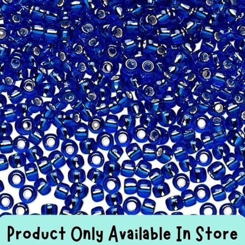 #11 Toho Seed Beads, Silver Lined Cobalt, 2x2mm, 19 Grams/0.67oz, in store only