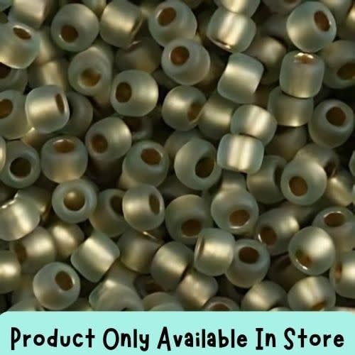 #6 Toho Seed Beads, Gold Lined Frosted Black Diamond, 4x4mm, 19 Grams/0.67oz, in store only
