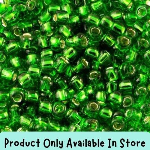 #11 Toho Seed Beads, Silver Lined Peridot, 2x2mm, 19 Grams/0.67oz, in store only