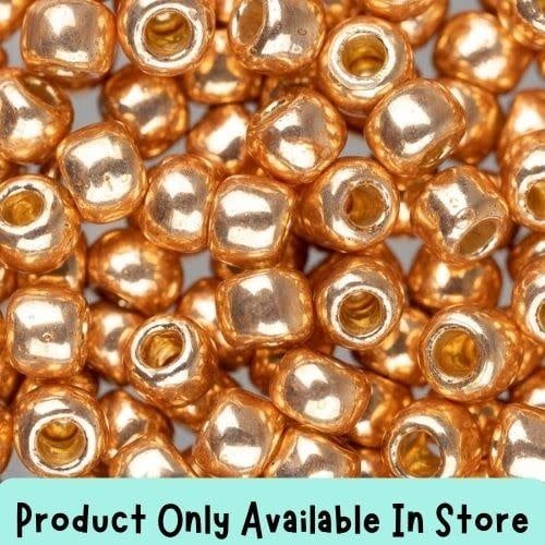 #6 Toho Seed Beads, Galvanized Rose Gold, Permanent Finish, 4x4mm, 19 Grams/0.67oz, in store only