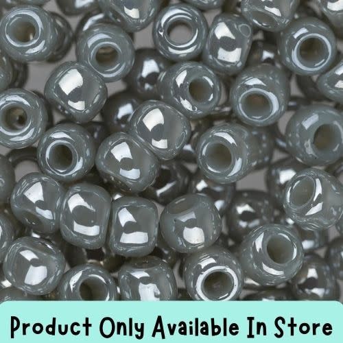 #6 Toho Seed Beads, Ceylon Smoke Grey, 4x4mm, 19 Grams/0.67oz, in store only