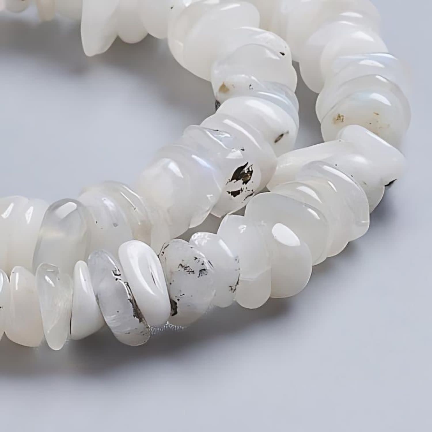 9-15x9-15x2-4mm Moonstone Chips, 15&#39;&#39; Strand, Natural, 1mm Hole, Gemstones, 60gms/2.12oz