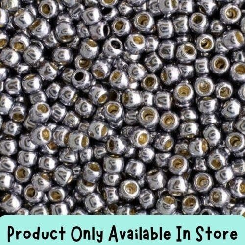 #11 Toho Seed Beads, Galvanized Gun Metal Grey, Permanent Finish, 2x2mm, 19 Grams/0.67oz, in store only