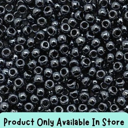 #11 Toho Seed Beads, Metallic Hematite, 2x2mm, 19 Grams/0.67oz, in store only