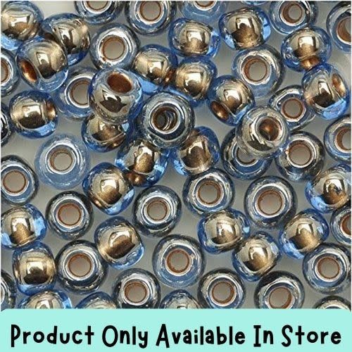 #6 Toho Seed Beads, Gold Lined Light Montana, 4x4mm, 19 Grams/0.67oz, in store only