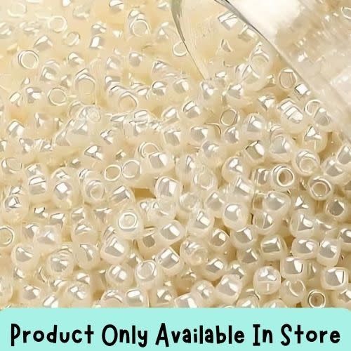 #11 Toho Seed Beads, Ceylon Light Ivory, 2x2mm, 19 Grams/0.67oz, in store only