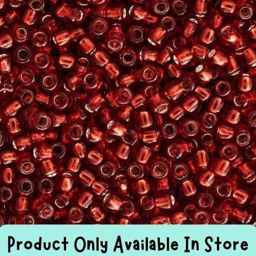 #11 Toho Seed Beads, Silver Lined Siam Ruby, 2x2mm, 19 Grams/0.67oz, in store only