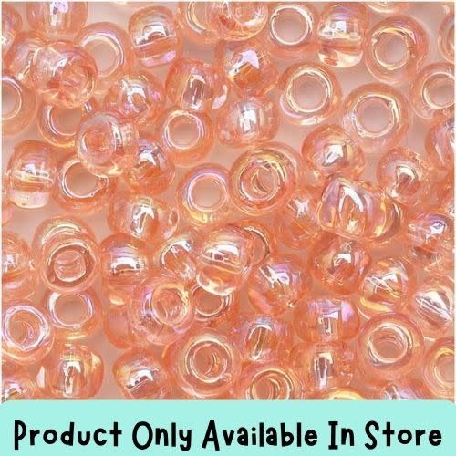 #6 Toho Seed Beads, Transparent Rainbow Rosaline, 4x4mm, 19 Grams/0.67oz, in store only
