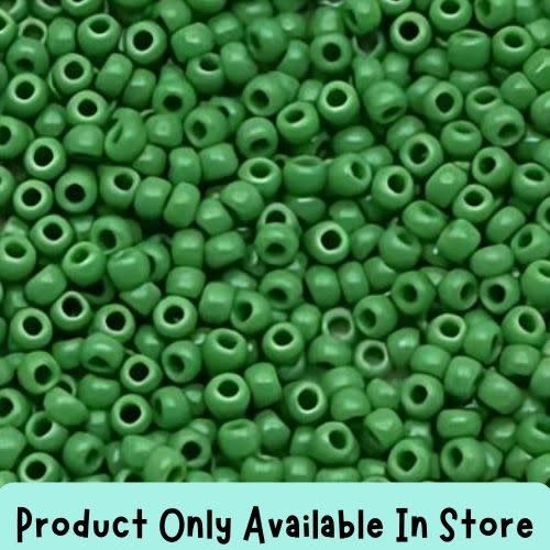 #11 Toho Seed Beads, Opaque Shamrock Green, 2x2mm, 19 Grams/0.67oz, in store only