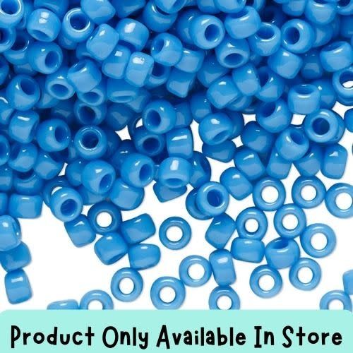 #8 Toho Seed Beads, Opaque Blue Turquoise, 3x3mm, 19 Grams/0.67oz, in store only