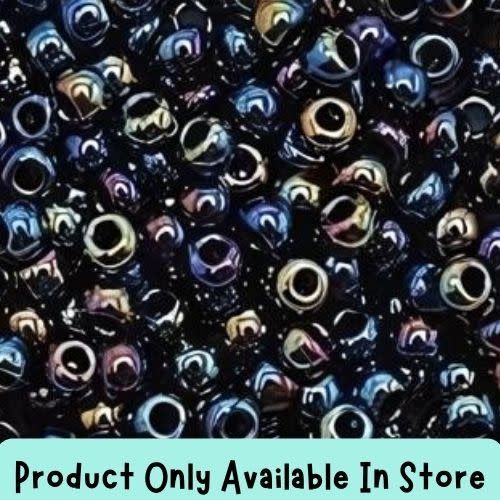 #6 Toho Seed Beads, Metallic Rainbow Iris, 4x4mm, 19 Grams/0.67oz, in store only