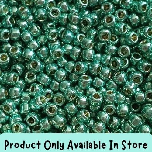 #11 Toho Seed Beads, Galvanized Green Teal, Permanent Finish, 2x2mm, 19 Grams/0.67oz, in store only