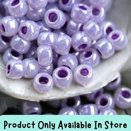 #6 Toho Seed Beads, Ceylon Gladiola Lilac, 4x4mm, 19 Grams/0.67oz, in store only
