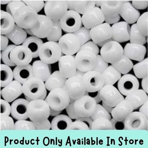 #6 Toho Seed Beads, Opaque White, 4x4mm, 19 Grams/0.67oz, in store only