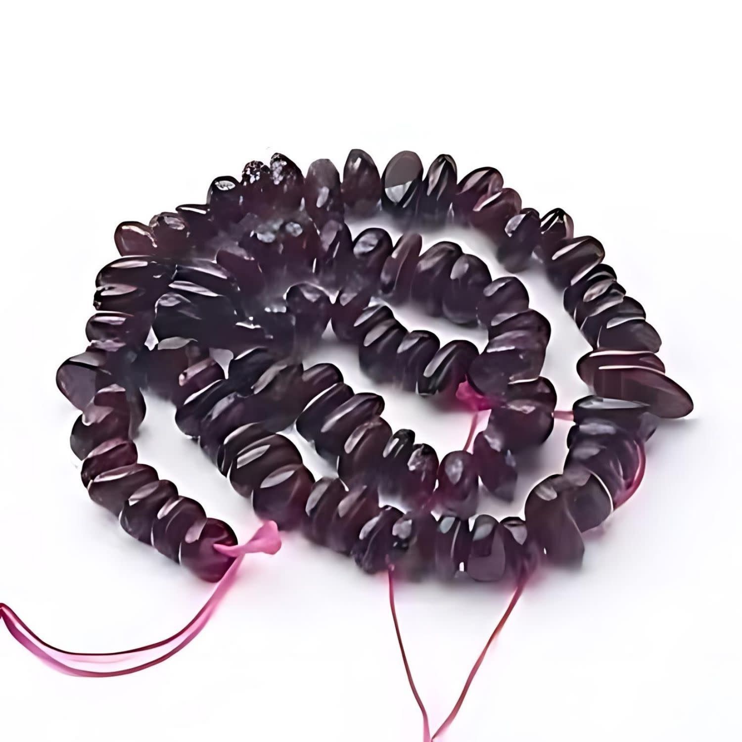 6-12x5-8mm Garnet Chips, 15&#39;&#39; Strand, Natural, 1mm Hole, Gemstones, 2.82oz