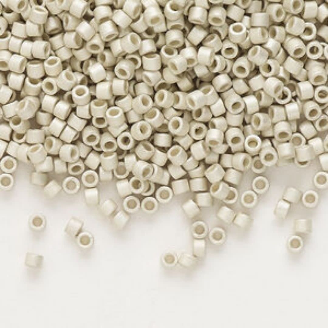 #11 Delica Seed Beads, Matte Galvanized Silver, DB335-TB, Approx 1440 Beads, 1 two inch tube, 7.2 grams