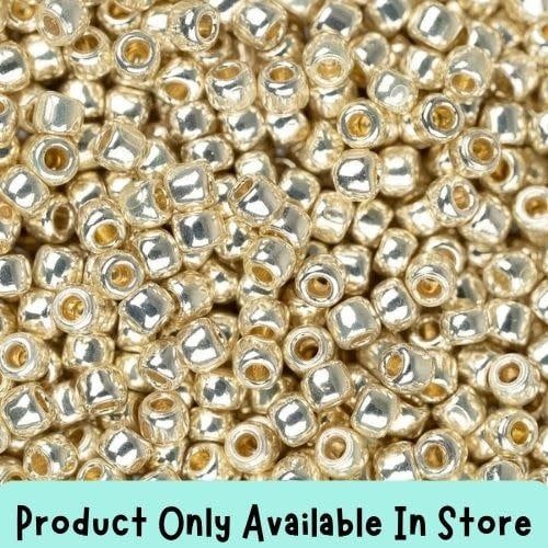 #11 Toho Seed Beads, Galvanized Aluminum, Permanent Finish, 2x2mm, 19 Grams/0.67oz, in store only
