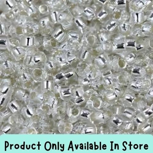 #11 Toho Seed Beads, Silver Lined Crystal, 2x2mm, 19 Grams/0.67oz, in store only