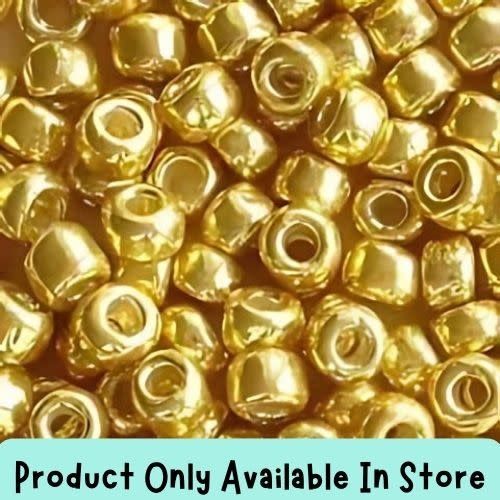 #6 Toho Seed Beads, Galvanized Starlight Gold, Permanent Finish, 4x4mm, 19 Grams/0.67oz, in store only