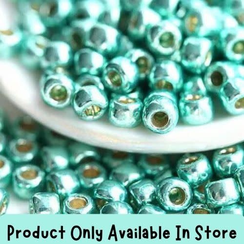 #6 Toho Seed Beads, Green Teal, Permanent Finish, 4x4mm, 19 Grams/0.67oz, in store only