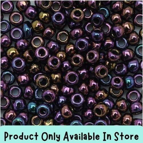 #6 Toho Seed Beads, Metallic Purple Iris, 4x4mm, 19 Grams/0.67oz, in store only