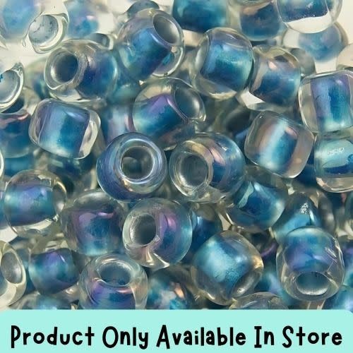 #6 Toho Seed Beads, Crystal Color Lined Light Capri, 4x4mm, 19 Grams/0.67oz, in store only