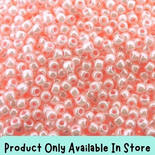#11 Toho Seed Beads, Opaque Luster Baby Pink, 2x2mm, 19 Grams/0.67oz, in store only